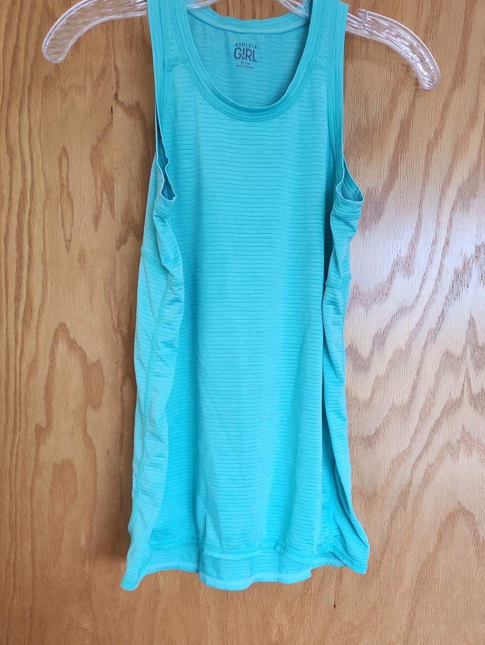 Athleta Girl Seamoss Green Ribbed Performance Tank Top XL14